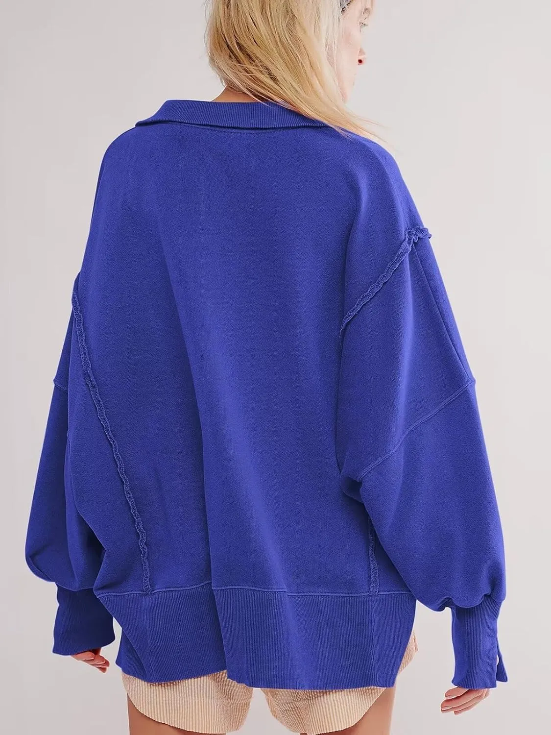 Sweatshirt for Women Fall Clothing for Women 2024 Trendy Henley Pullover Button Sweatshirts Tunic Tops S-2xl