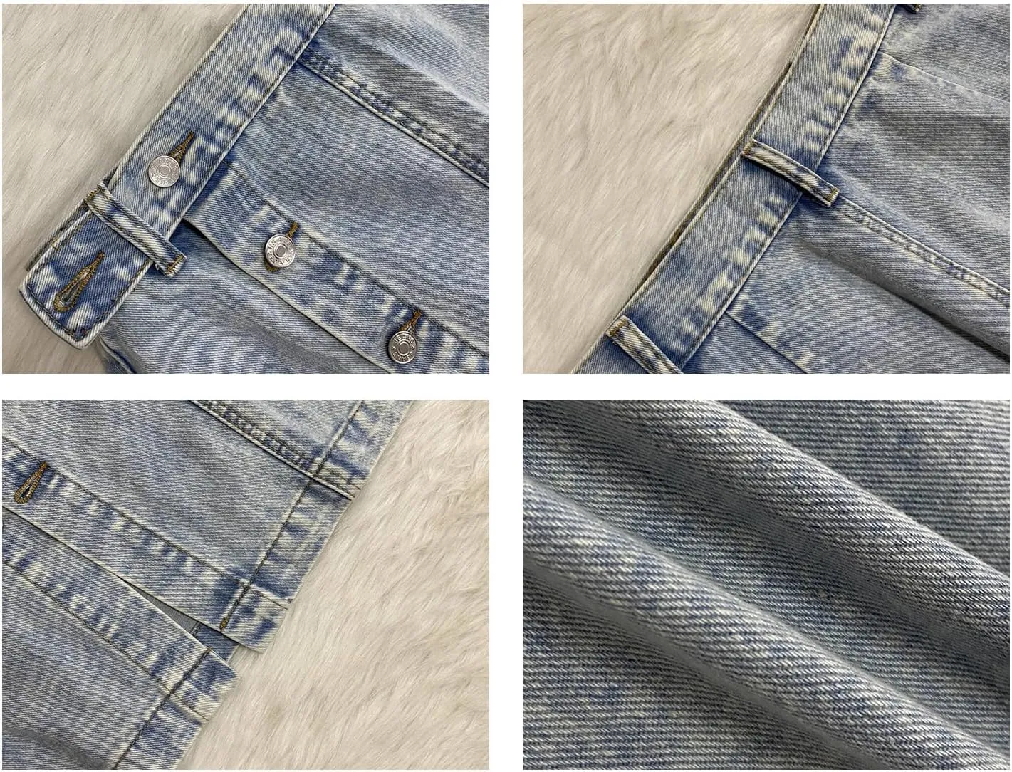 Tbahhir Women's High Slit Denim Skirt Button Down Vintage Jean Skirts Long Washed Clubwear Blue