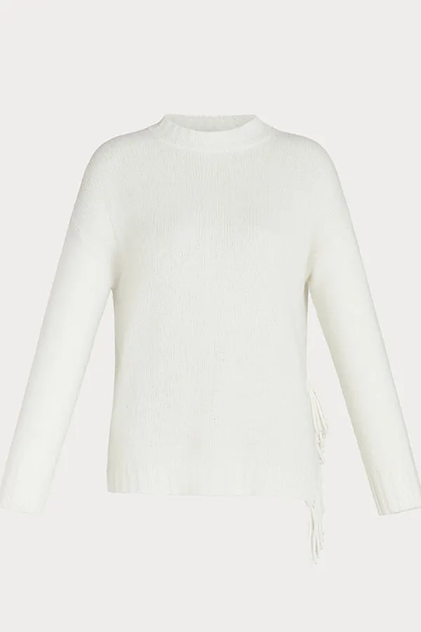 VALERIA WHITE WOOL BLEND JUMPER