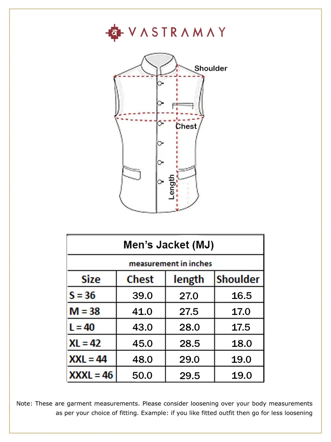 VASTRAMAY Maroon Woven Nehru Jacket