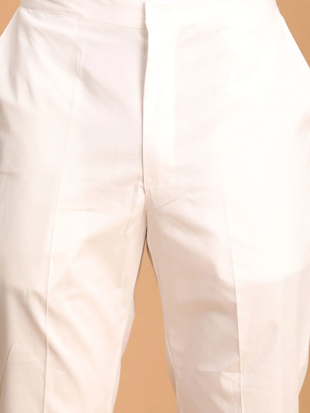 VASTRAMAY White & Blue Striped Kurta Set