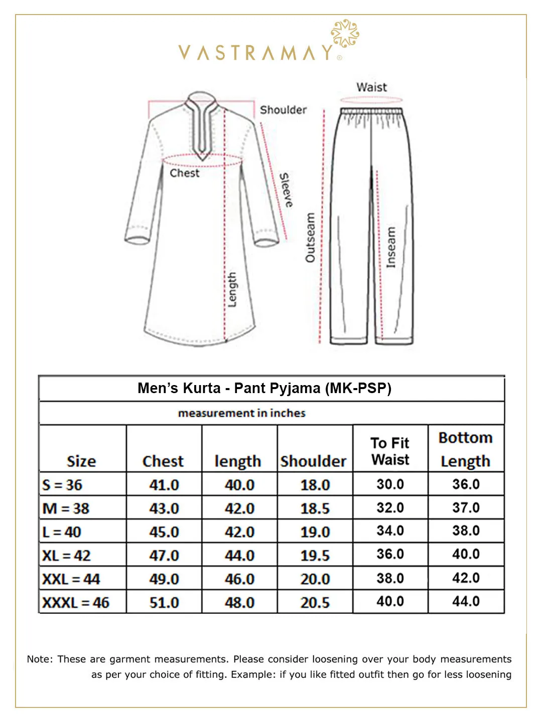 VASTRAMAY White & Blue Striped Kurta Set