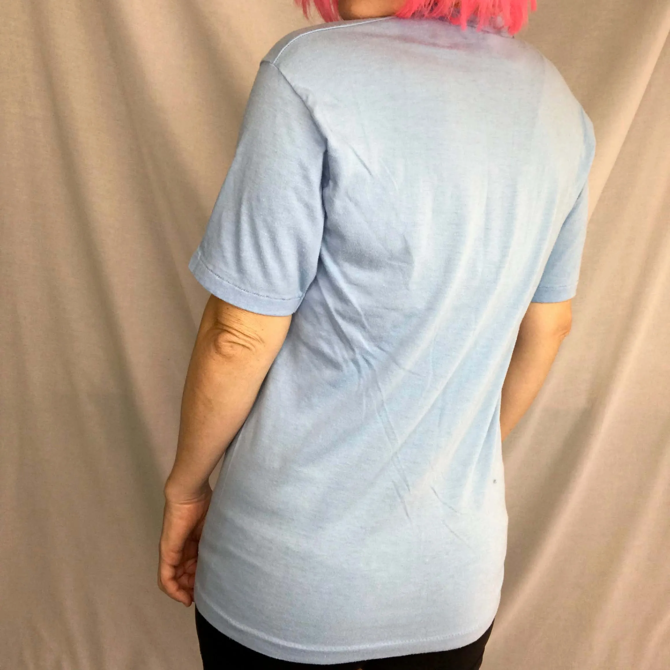 Vintage 80s 90s Blue Mickey Mouse Tee Soft Disneyland Single Stitch T Shirt M/L