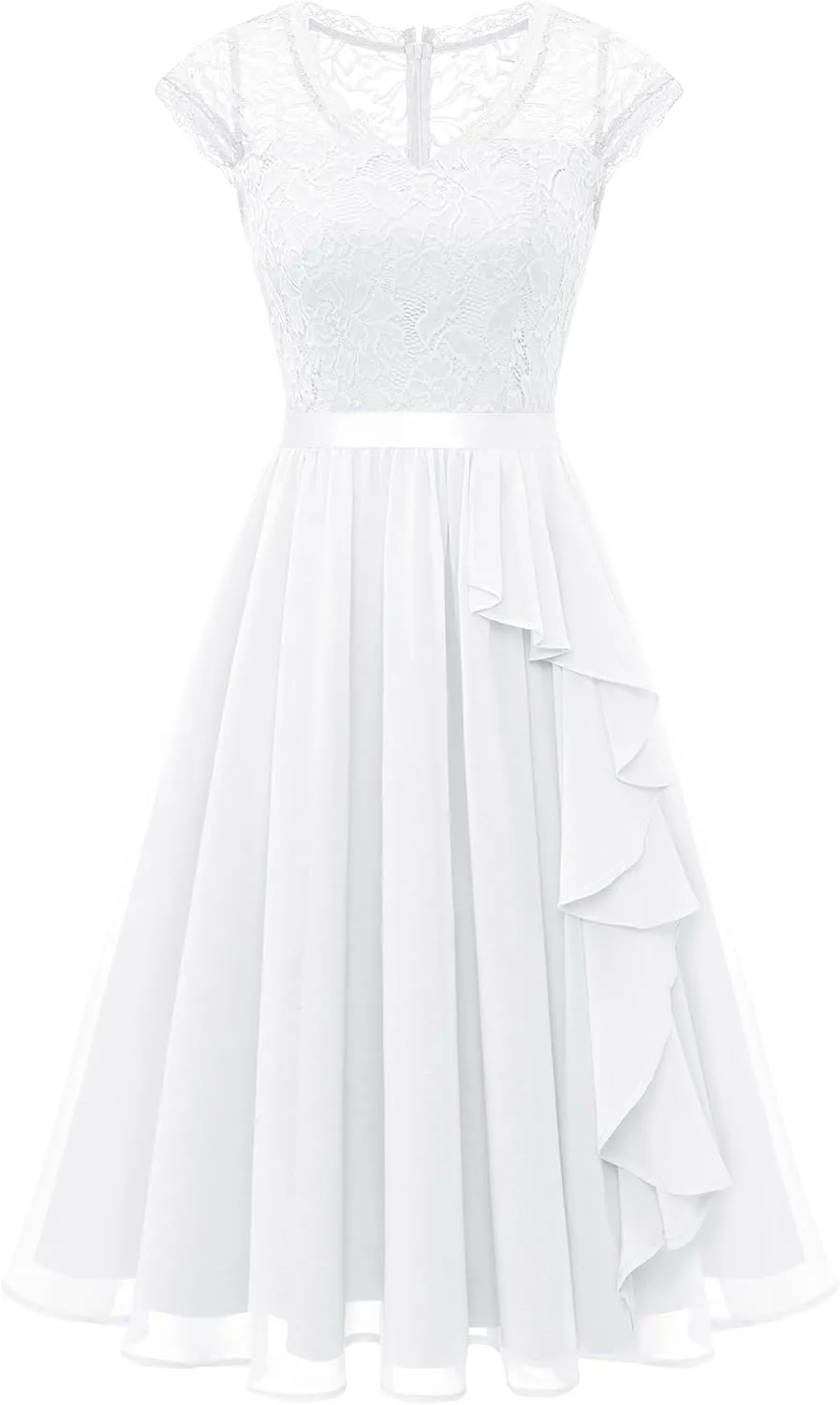 Wedtrend Women's Bridesmaid Dress 2024 Short Prom Dress Ruffle Wedding Guest Cocktail Dress Floral Homecoming Dress
