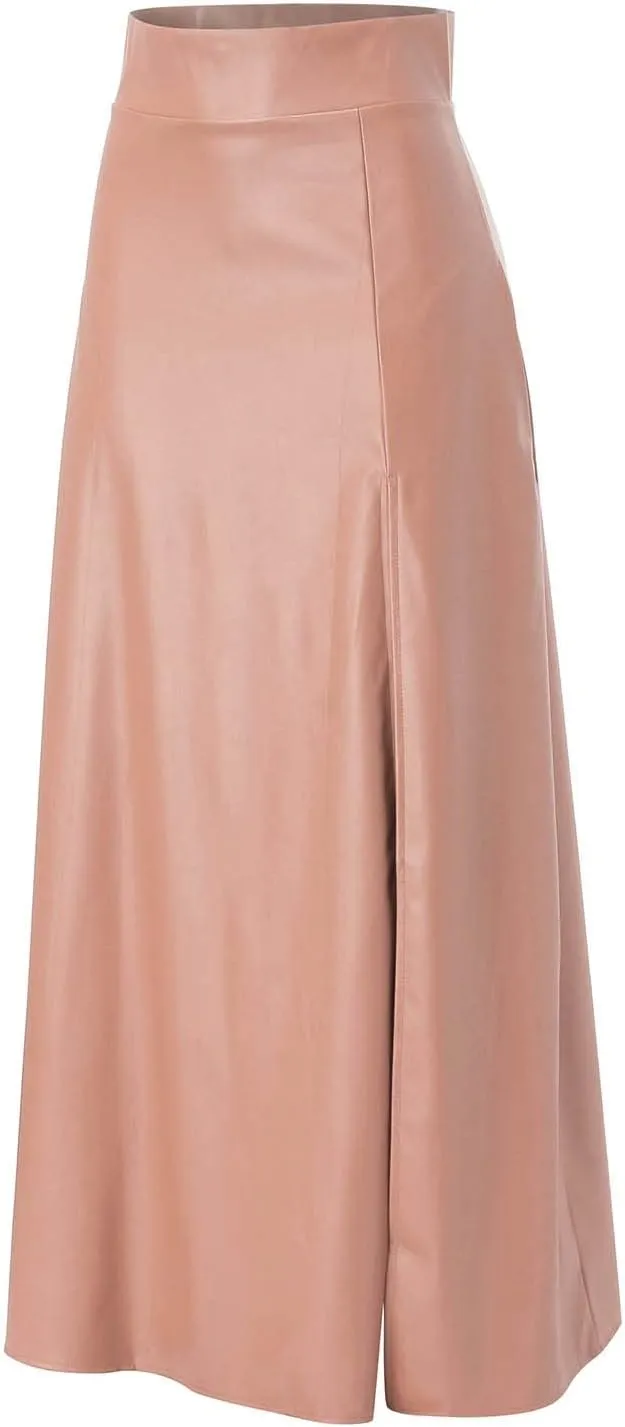 Woman New Sexy Leather Clothes High Split Irregular Skirt Leather Skirt Sexy Skirts for Women