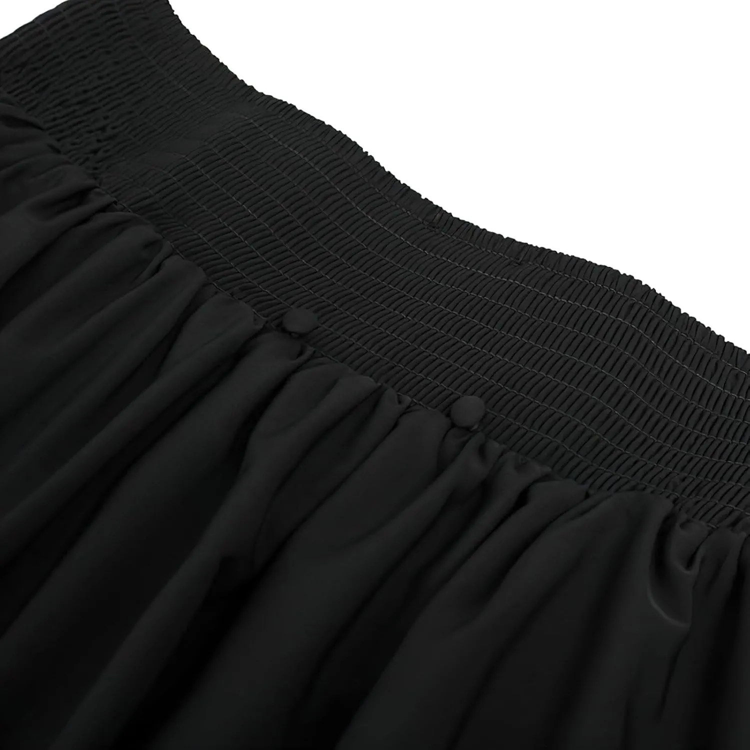 Women Steampunk Pleated Asymmetric Skirts High Waisted Plus Size Ruffle Hem Renaissance Skirt Layered Tiered Dress