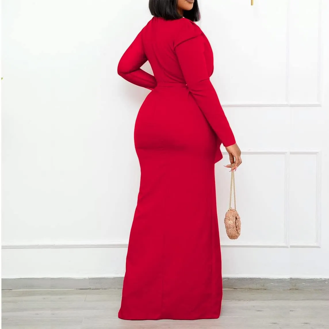 Women Summer Casual Dresses 3 Colors Solid Long Sleeve Mesh Bodycon Pencil Sexy Formal Gowns and Evening Maxi Dress