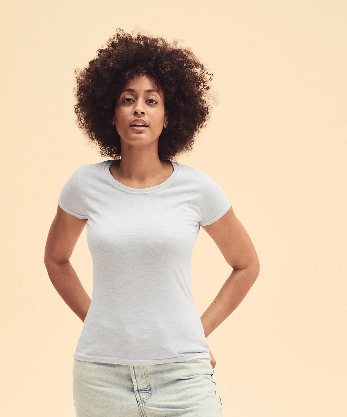 Womens Iconic 195 ringspun premium t-shirt | Orange
