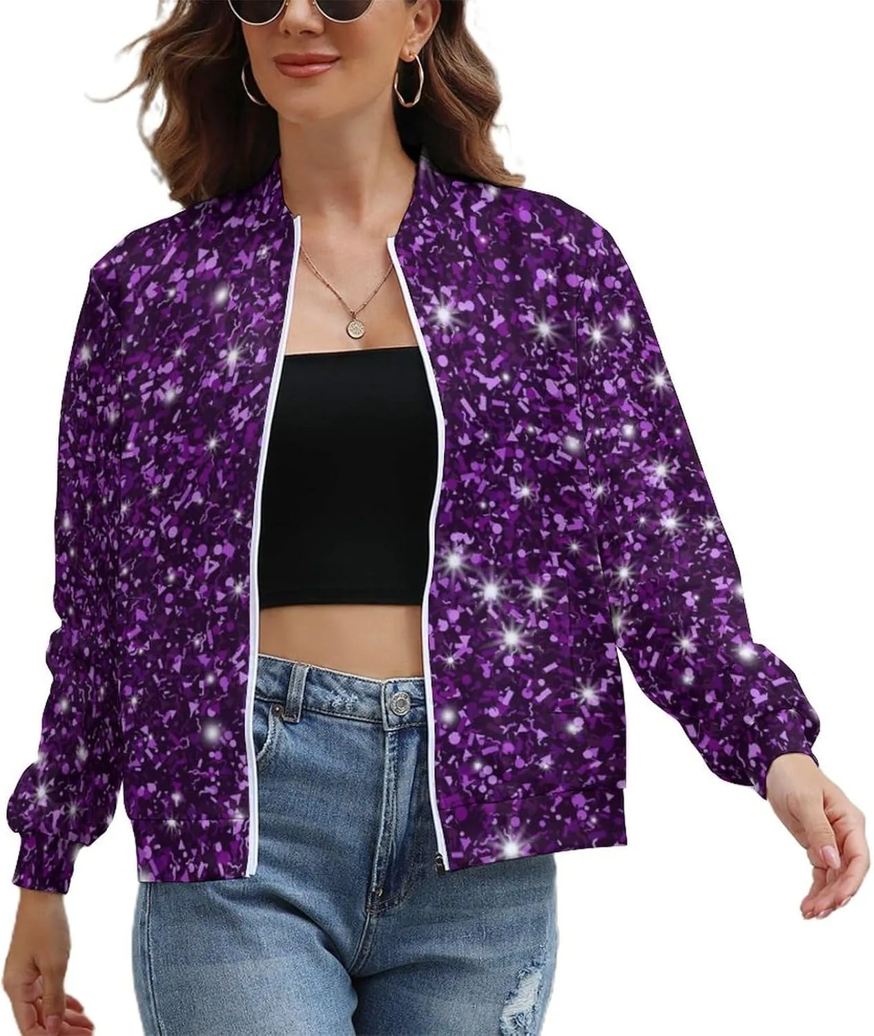 Women's Lightweight Athletic Jacket Zip Up Coat Long Sleeve Casual Sweatshirt