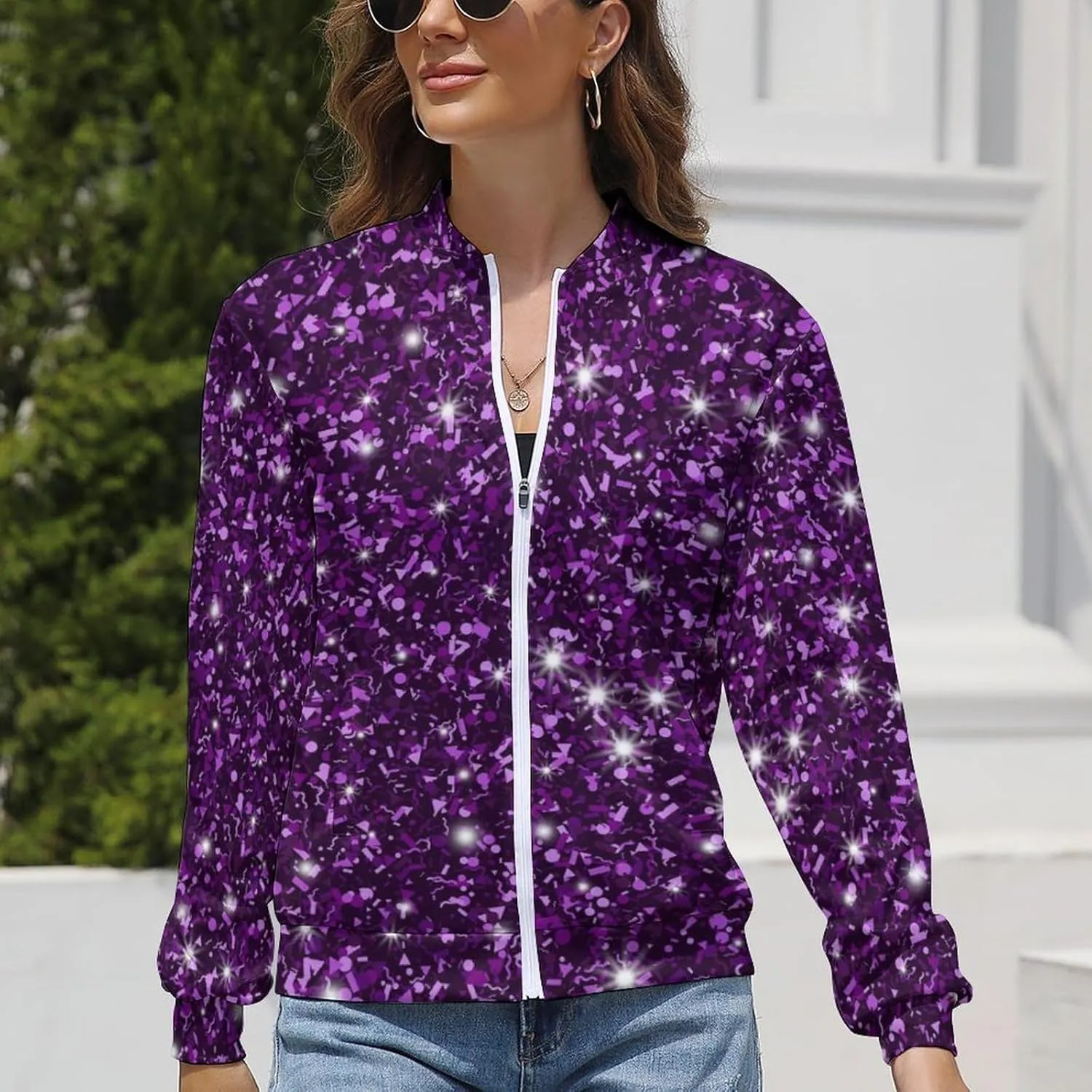 Women's Lightweight Athletic Jacket Zip Up Coat Long Sleeve Casual Sweatshirt