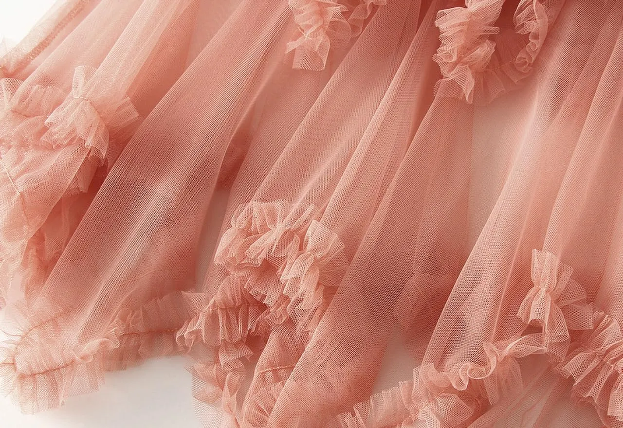 Women's Tulle Skirt A-Line Midi Skirts Irregular Underskirt Ladies Elegant Layered Skirt for Wedding Party Prom