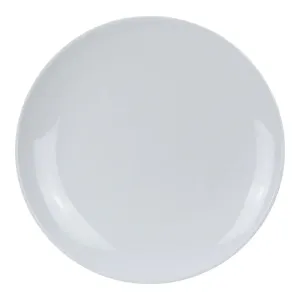 Yanco CO-112 Coupe Pattern Round Plate, 12" Diameter, Melamine, White Color, Pack of 24