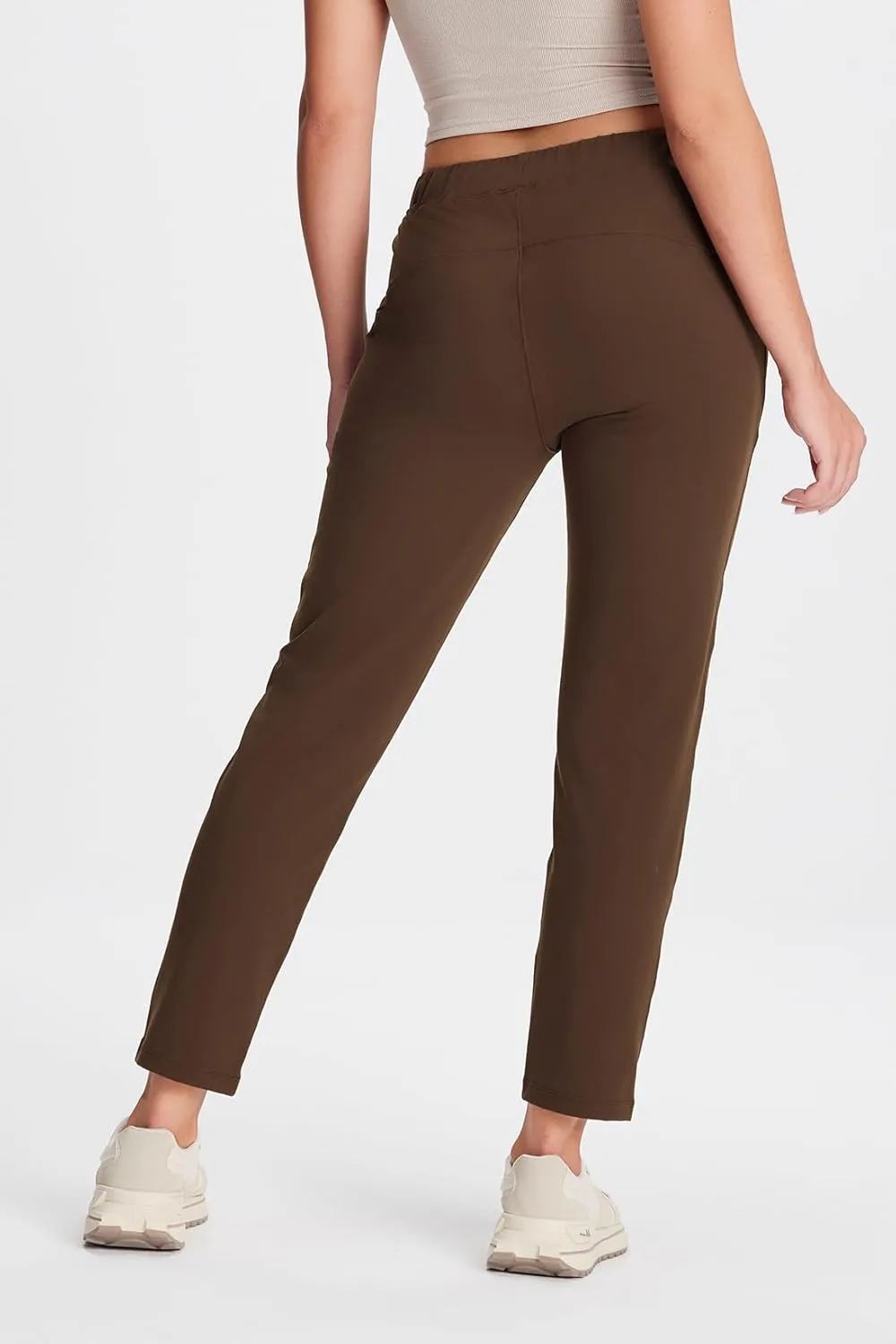 Yogipace Petite/Regular/Tall Women's 7/8 On The Fly Pants Drawstring Casual Lounge Joggers Travel Sweatpants